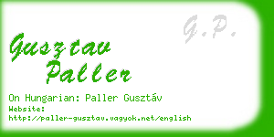 gusztav paller business card